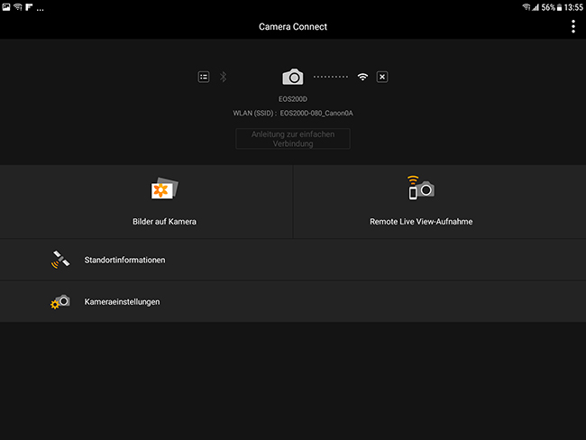 Canon Camara connect applicacion